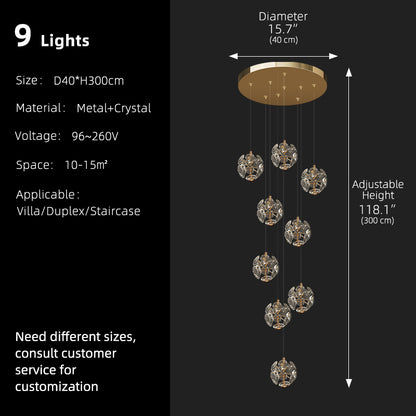 Staircase Chandelier Lustre Hanging Light