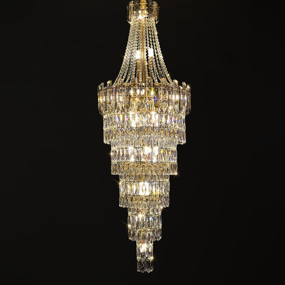 Luxury Stair Crystal Duplex Hall Chandelier