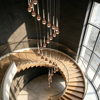 Stairs Chandelier Minimalist Modern Lighting Living Room Pendant Light Lustre High Ceiling Long Staircase Chandelier