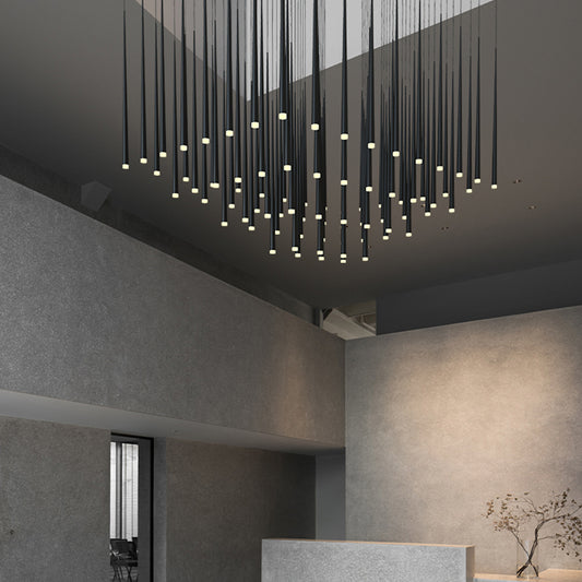 Nordic Minimalist Black Conical LED Pendant Light