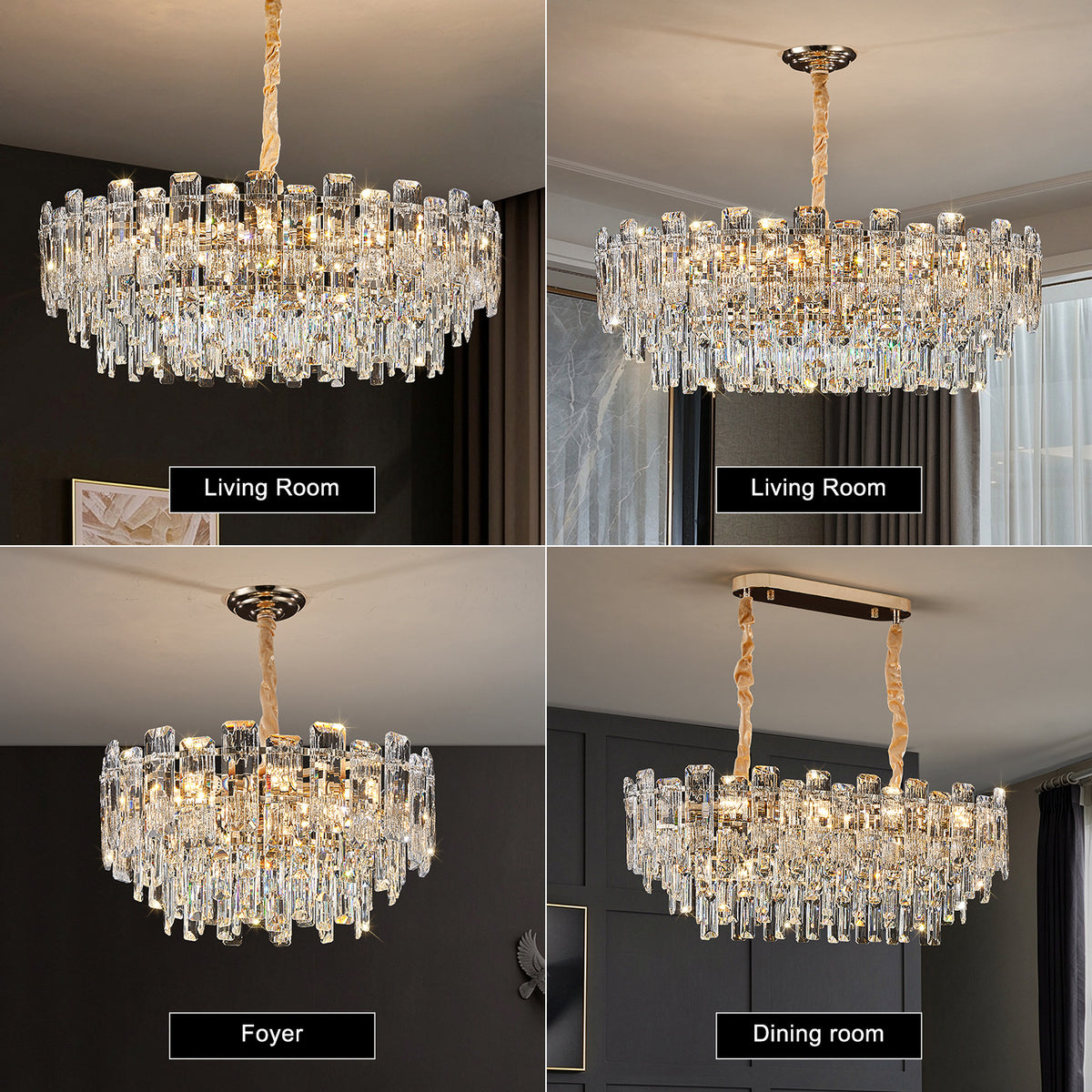 Luxury Round Crystal Living Room Chandelier