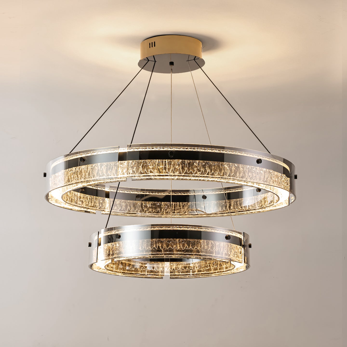 Luxury Rings LED Suspension Chandelier