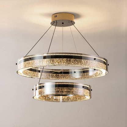 Luxury Rings LED Suspension Chandelier