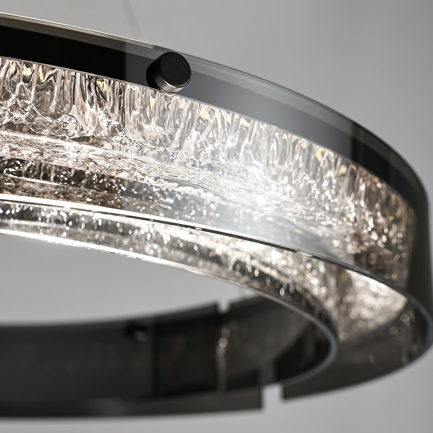 Modern Double Ring LED Suspension Chandelier