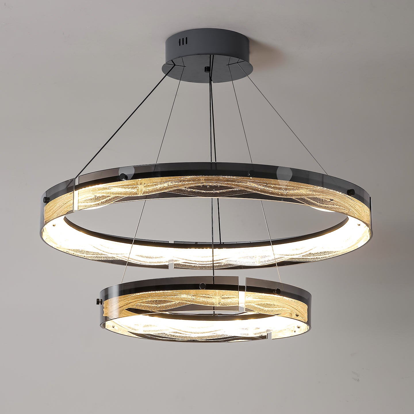 Luxury Simple Circular Glass Chandelier