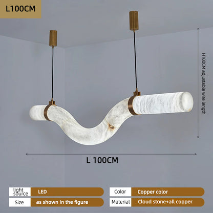 Marble Table Dining Room Kitchen Chandelier