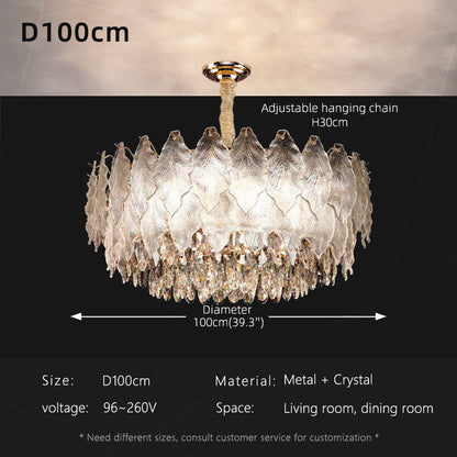 Modern Led Loft Pendant Lighting Crystal Chandelier