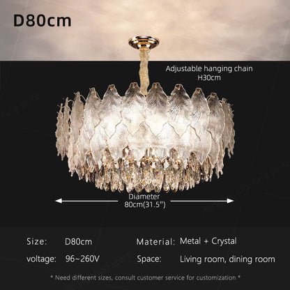 Modern Led Loft Pendant Lighting Crystal Chandelier
