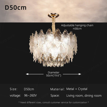 Modern Led Loft Pendant Lighting Crystal Chandelier