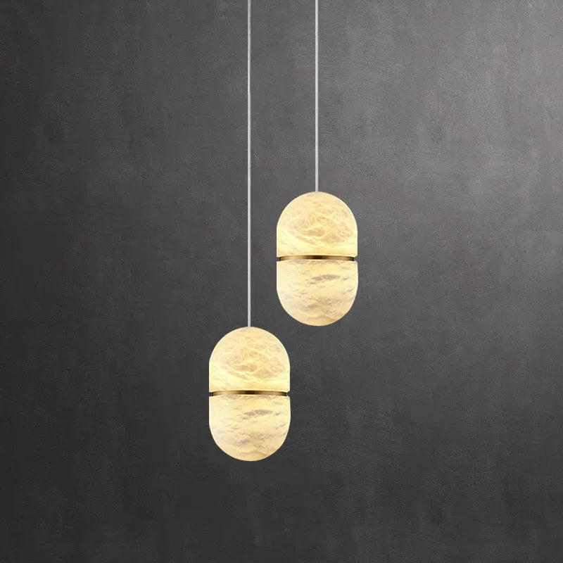 Natural Marble Stone Bedroom Bedside Chandelier