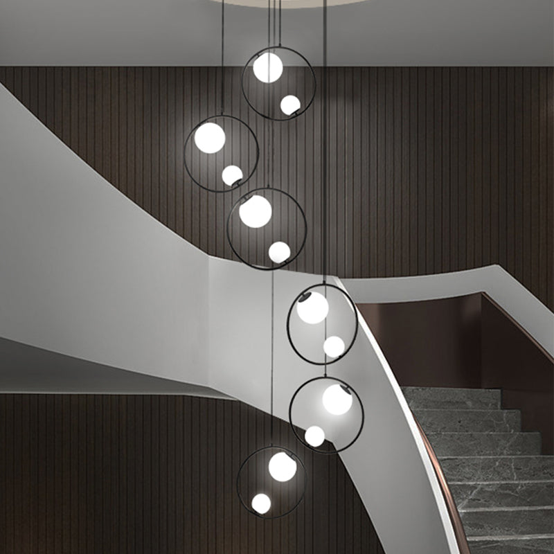modern staircase light Luxury Villa Attic Stair Chandelier