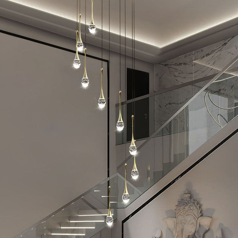 Staircase Long Villa Hote Luxury LED Chandelier