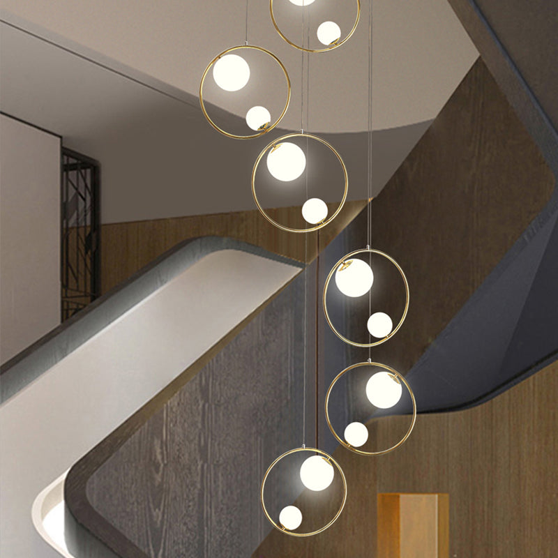 modern staircase light Luxury Villa Attic Stair Chandelier
