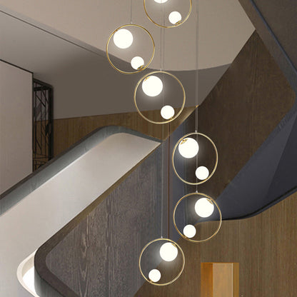 modern staircase light Luxury Villa Attic Stair Chandelier
