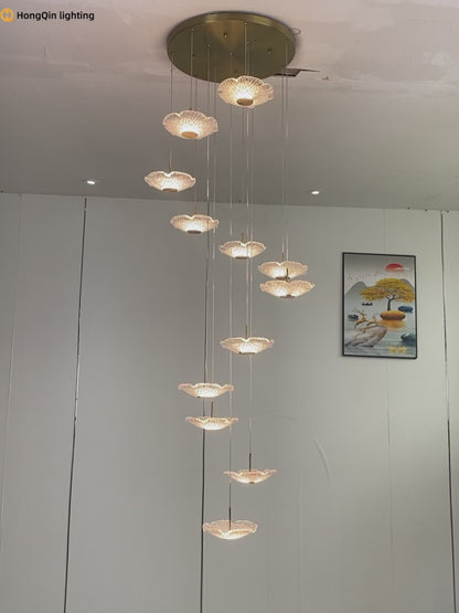 Modern luxury High Ceiling Stair Chandelier