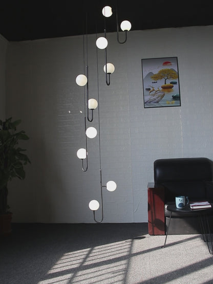 Modern Villa Staircase Long LED Pendant Lamp