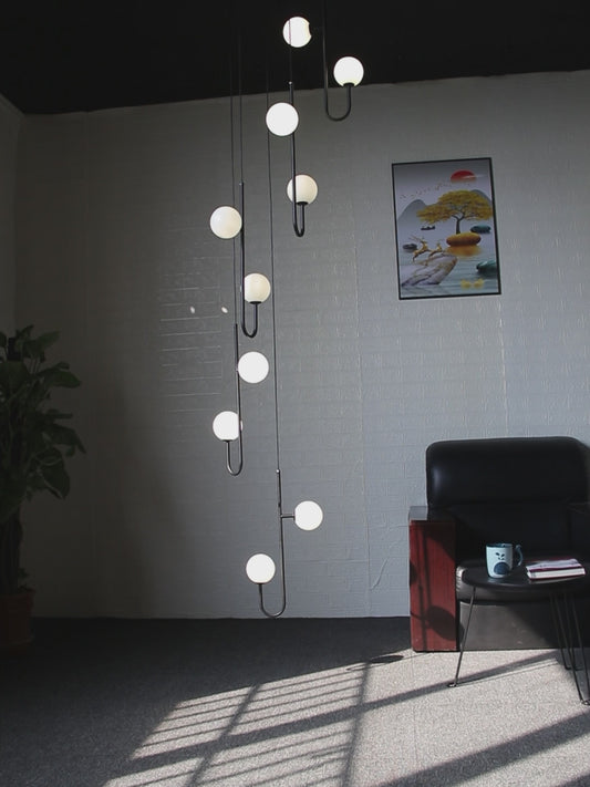 Modern Villa Staircase Long LED Pendant Lamp