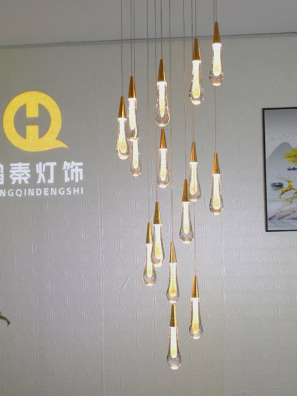 Modern Crystal Chandelier Staircase Chandelier