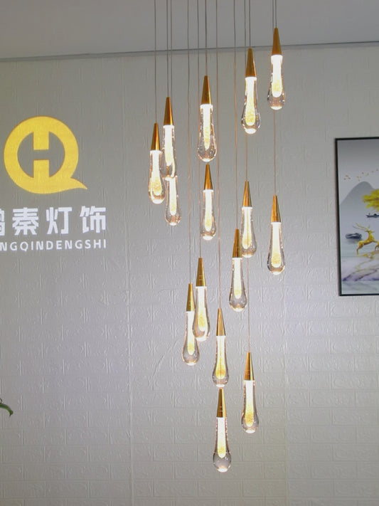 Modern Crystal Chandelier Staircase Chandelier