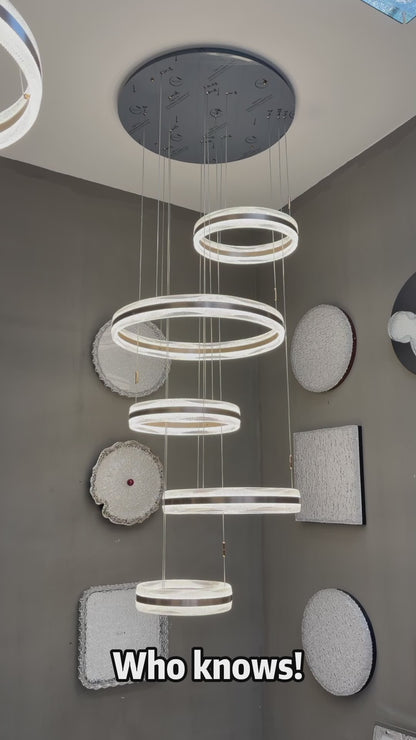 Modern Villa Duplex Loft Living Room Chandelier