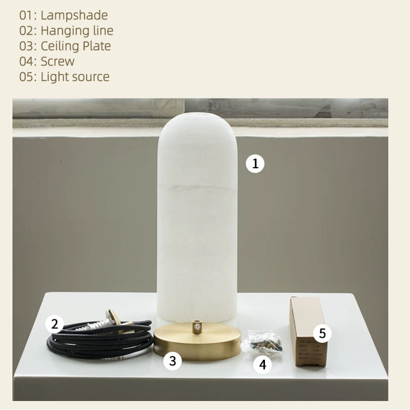Marble Bedroom Bedside LED Chandelier