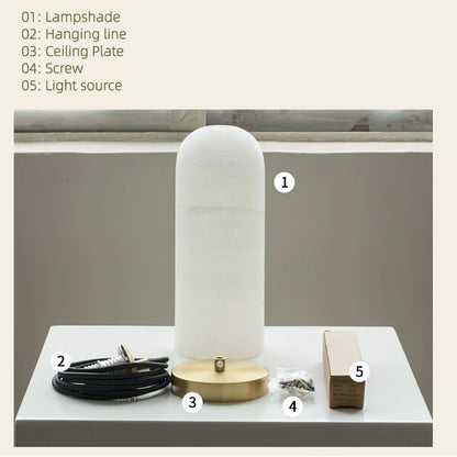 Marble Bedroom Bedside LED Chandelier