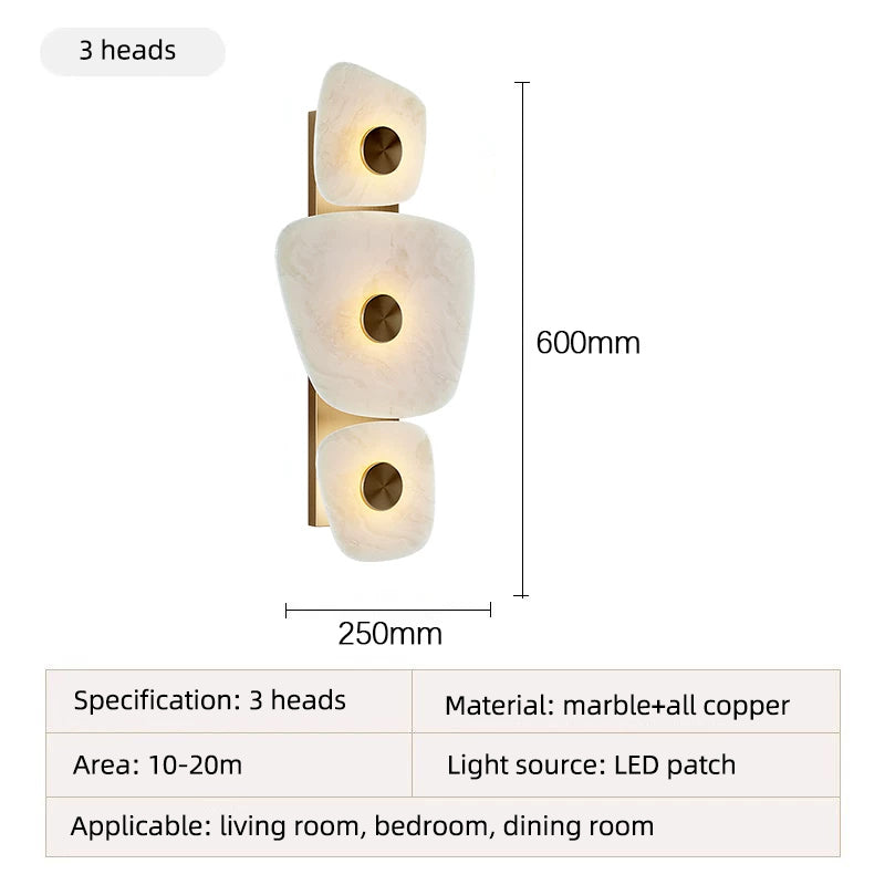 Nordic Cloud Stone Bedroom Bedside Wall Lights
