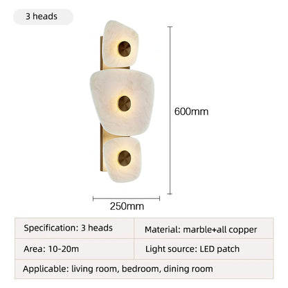 Nordic Cloud Stone Bedroom Bedside Wall Lights
