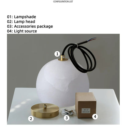 Nordic Natural Marble Adjustable Bedside Chandelier