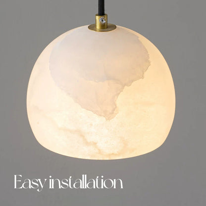 Nordic Natural Marble Adjustable Bedside Chandelier