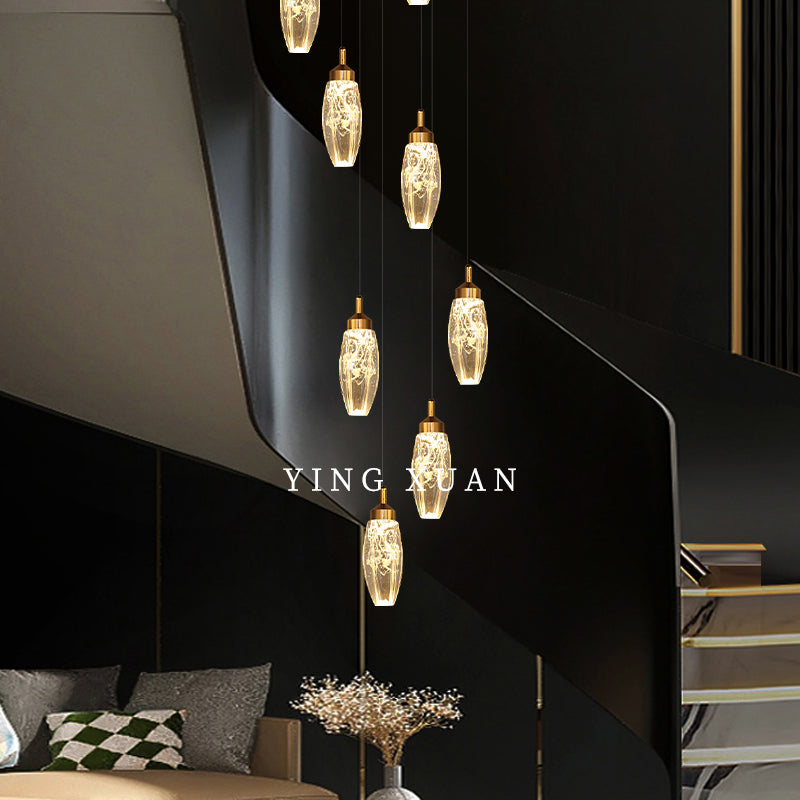 Crystal Staircase Pendant Lamp